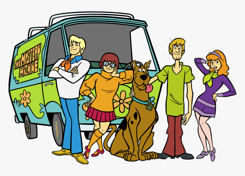 Scooby Doo In Front Of Mystery Machine - Scooby Doo, HD Png Download, Free Download
