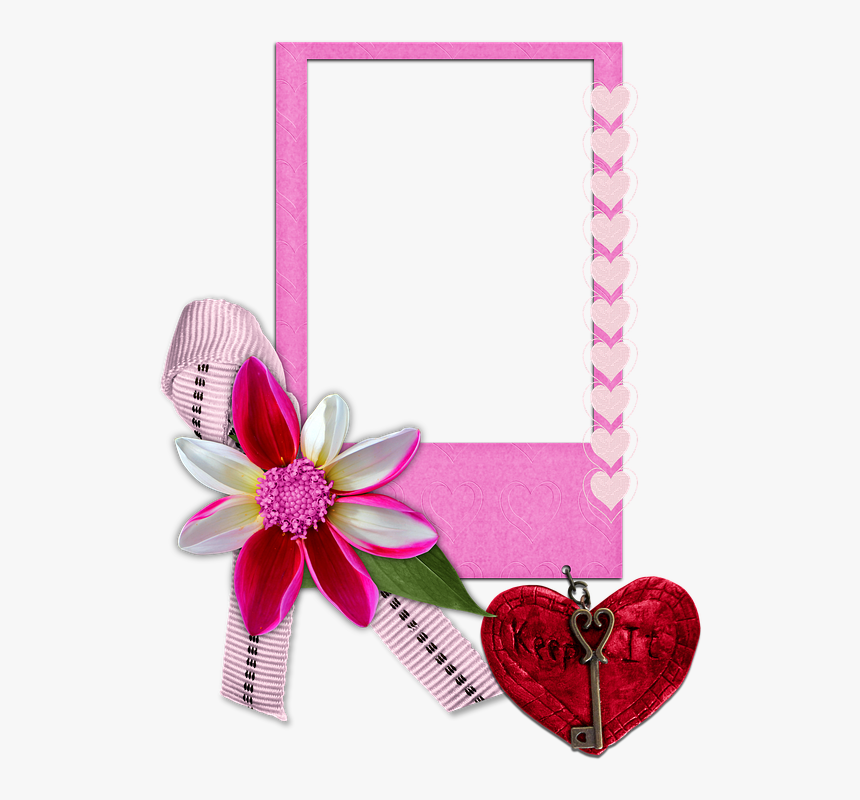 Frame, Empty, Love, Heart, Valentine, Scrapbook, Flower - Love Heart Frames Png, Transparent Png, Free Download