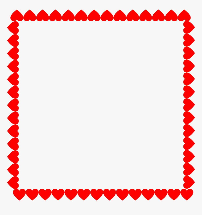 Heart Picture Frames Valentine"s Day Clip Art - Red Heart Page Border, HD Png Download, Free Download