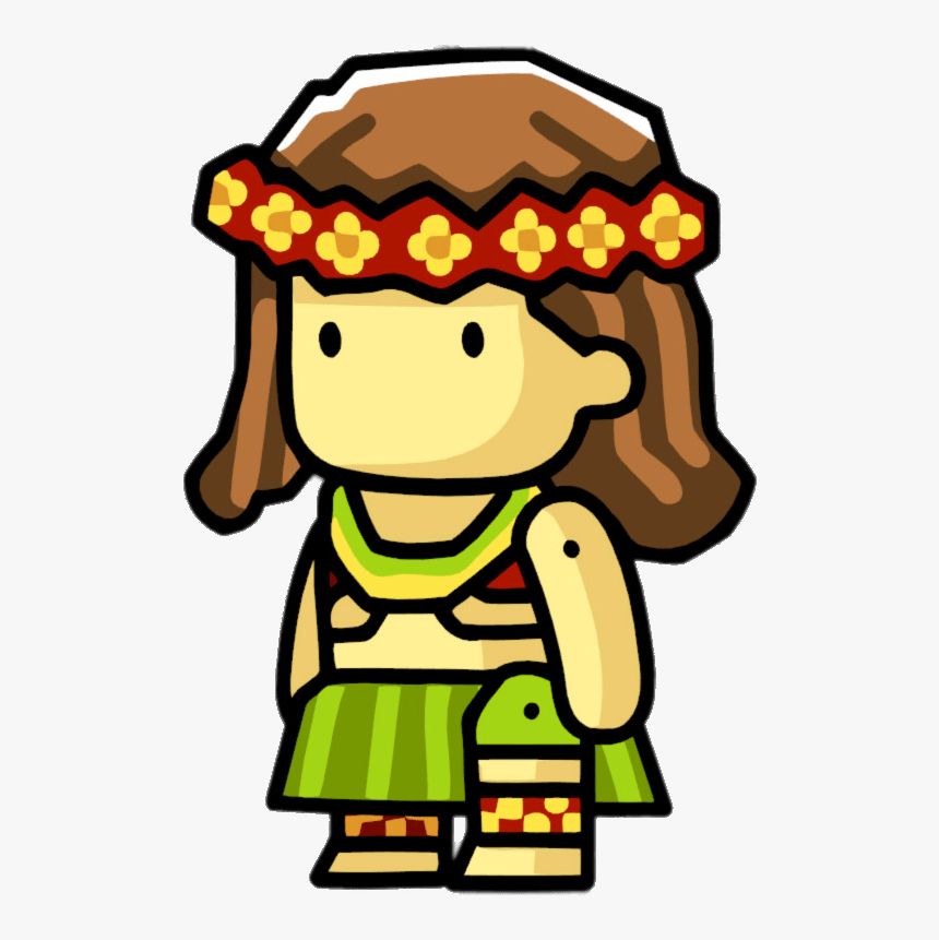 Scribblenauts Hawaiian Hula Girl Clip Arts - Illustration, HD Png Download, Free Download