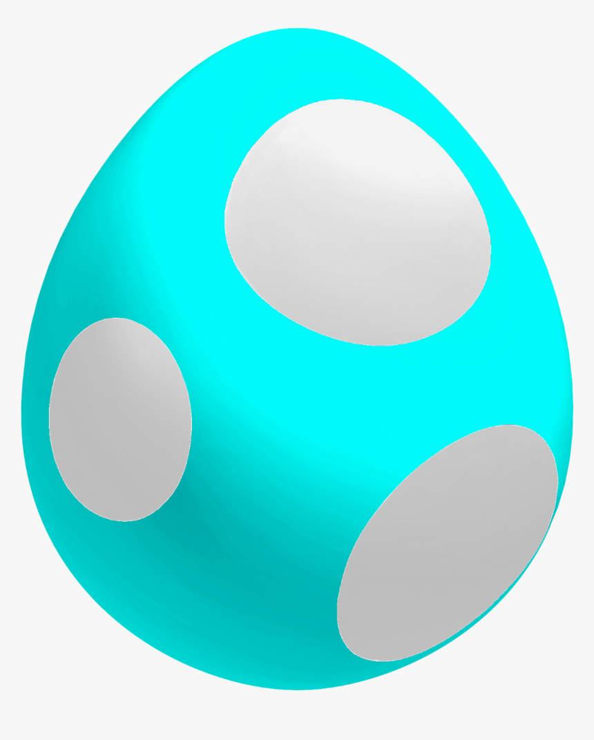 Aqua Baby Yoshi Egg - Light Blue Yoshi Egg, HD Png Download, Free Download