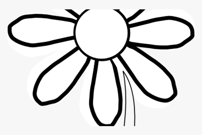 Outline Of A Sunflower Clipart Best - Flower Png Black And White, Transparent Png, Free Download