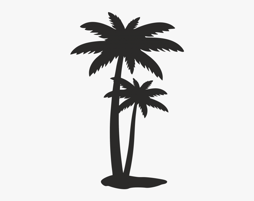 Silhouette Png Download - Palm Tree Vector Grunge, Transparent Png, Free Download