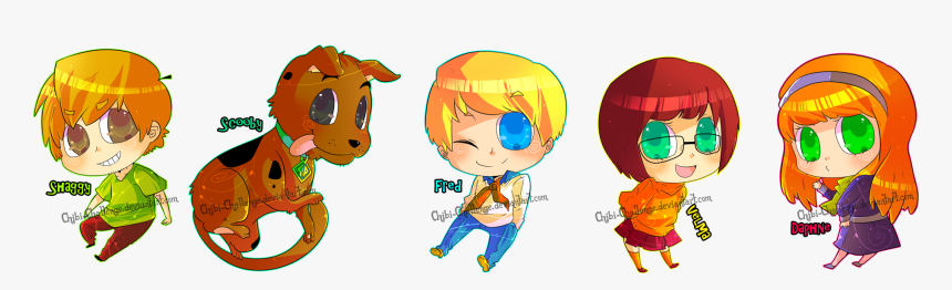 Chibi Movie Game Characters - Chibi Scooby Doo Characters, HD Png Download, Free Download