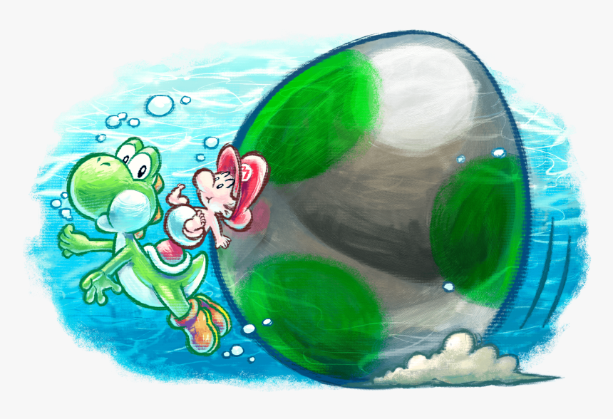 Yoshi"s New Island Artwork Including Lots Of Crazy - Yoshi New Island Baby Mario, HD Png Download, Free Download