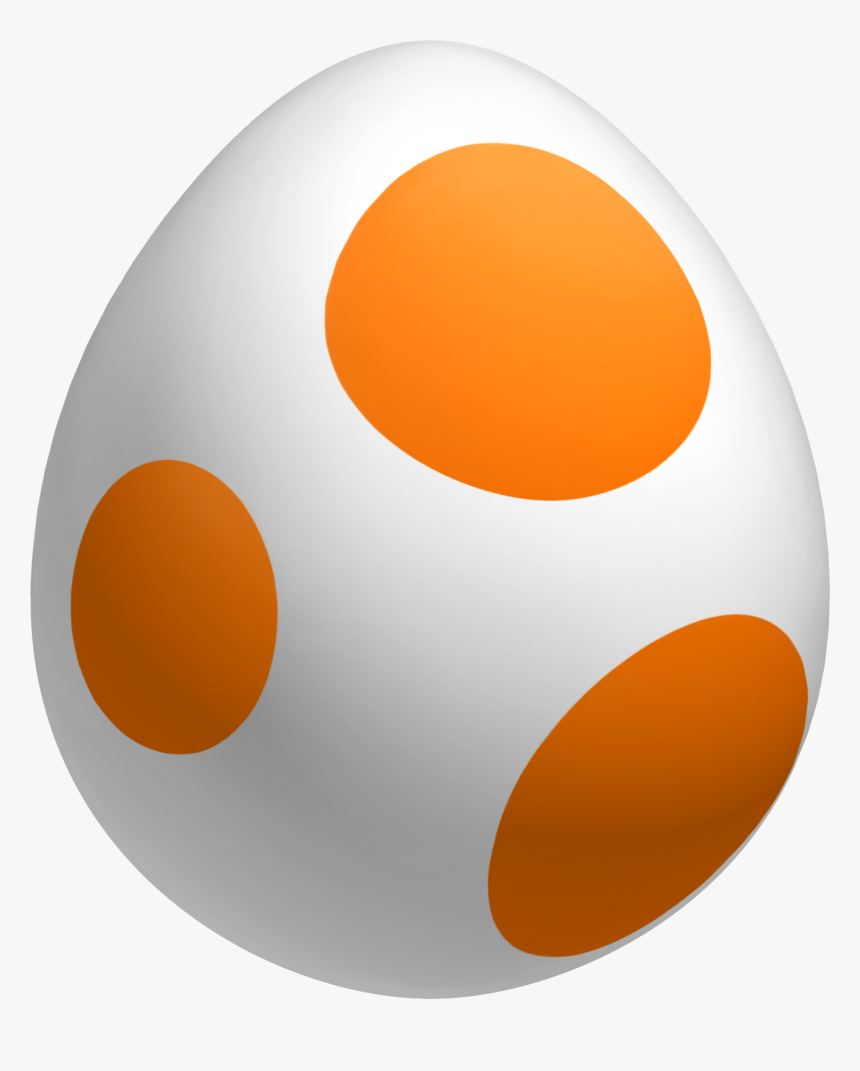 Super Mario Orange Yoshi Egg, HD Png Download, Free Download