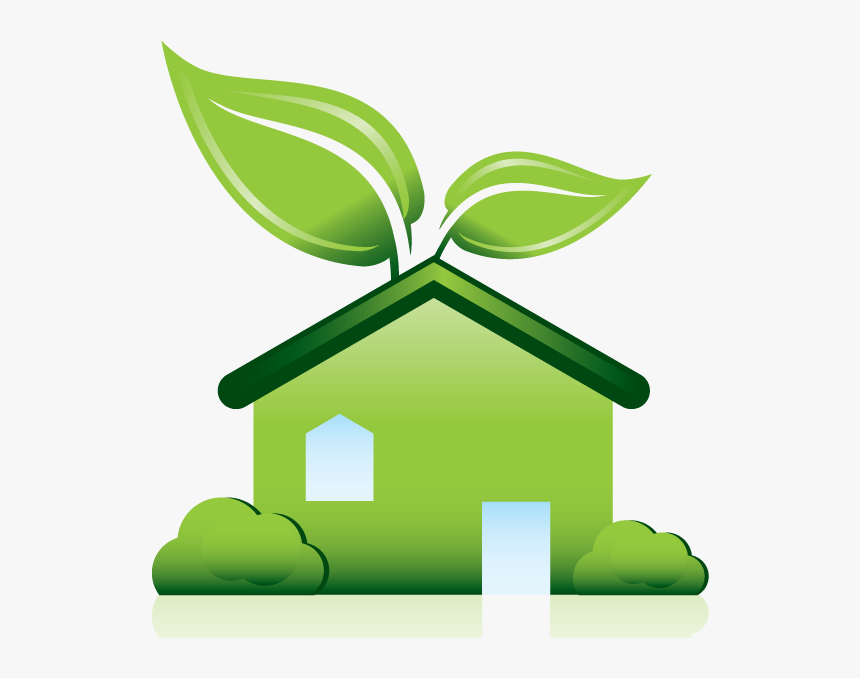 Example Of How We Want To See A House And Leaf Combined - Logo Green House Png, Transparent Png, Free Download
