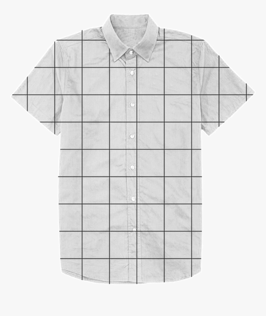 Grid Print Dad Shirt - Polo Shirt, HD Png Download, Free Download