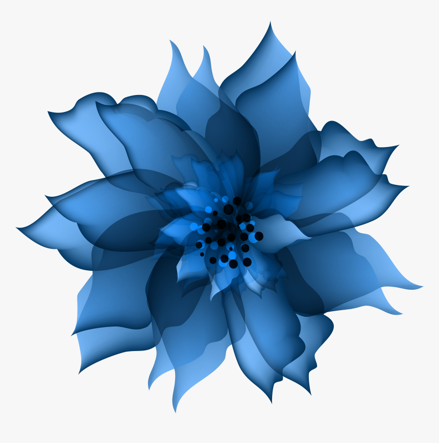 Transparent Flowers Png Tumblr - Blue Flower No Background, Png Download, Free Download