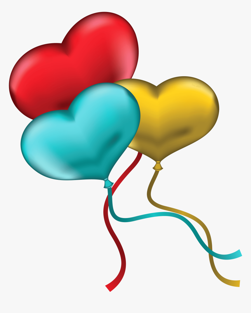 Birthday Balloon Clipart Divider - Heart Balloon Free Clipart, HD Png Download, Free Download