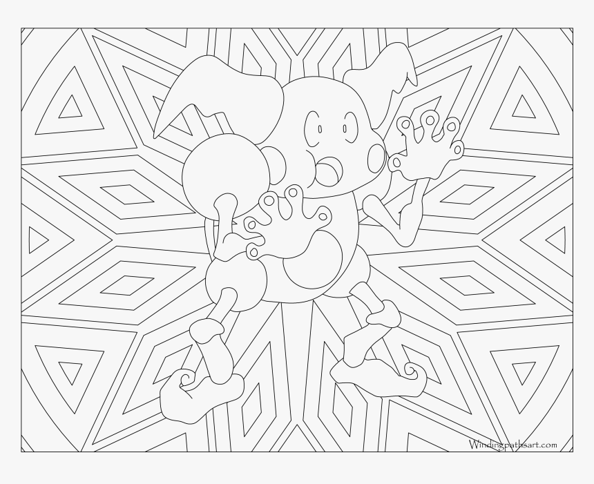 Adult Pokemon Coloring Mr Mime, HD Png Download, Free Download