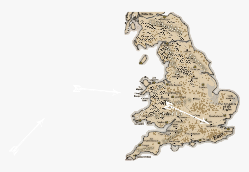 King Arthur Britain Map, HD Png Download, Free Download