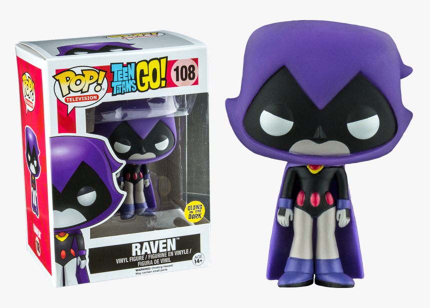 Toys R Us Exclusive Gitd Raven Funko Pop - Funko Pop Dc Teen Titans, HD Png Download, Free Download