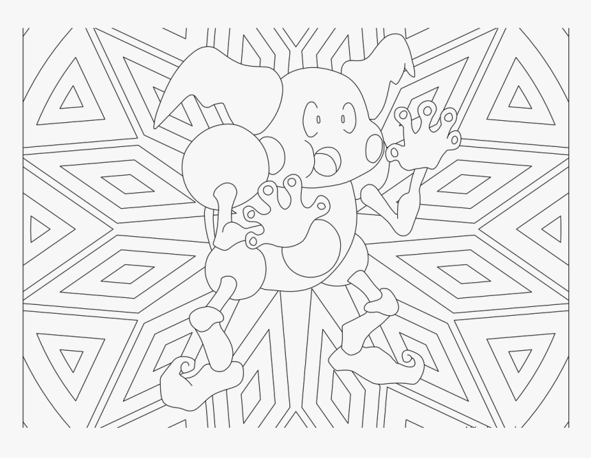 Mr Mime Pokemon Mandela Pinterest Pokemon Png Pokemon - Adult Pokemon Coloring Mr Mime, Transparent Png, Free Download