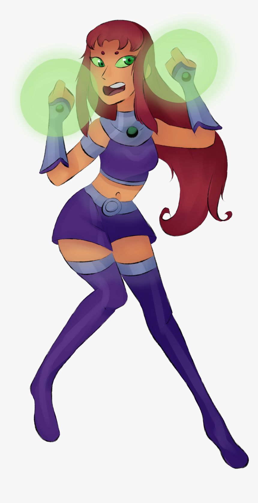 Transparent Cyborg Png - Starfire Teen Titans Animated, Png Download, Free Download