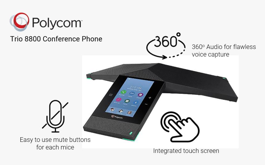 Polycom Trio 8800 From Vcg - Polycom Realpresence Trio 8800, HD Png Download, Free Download