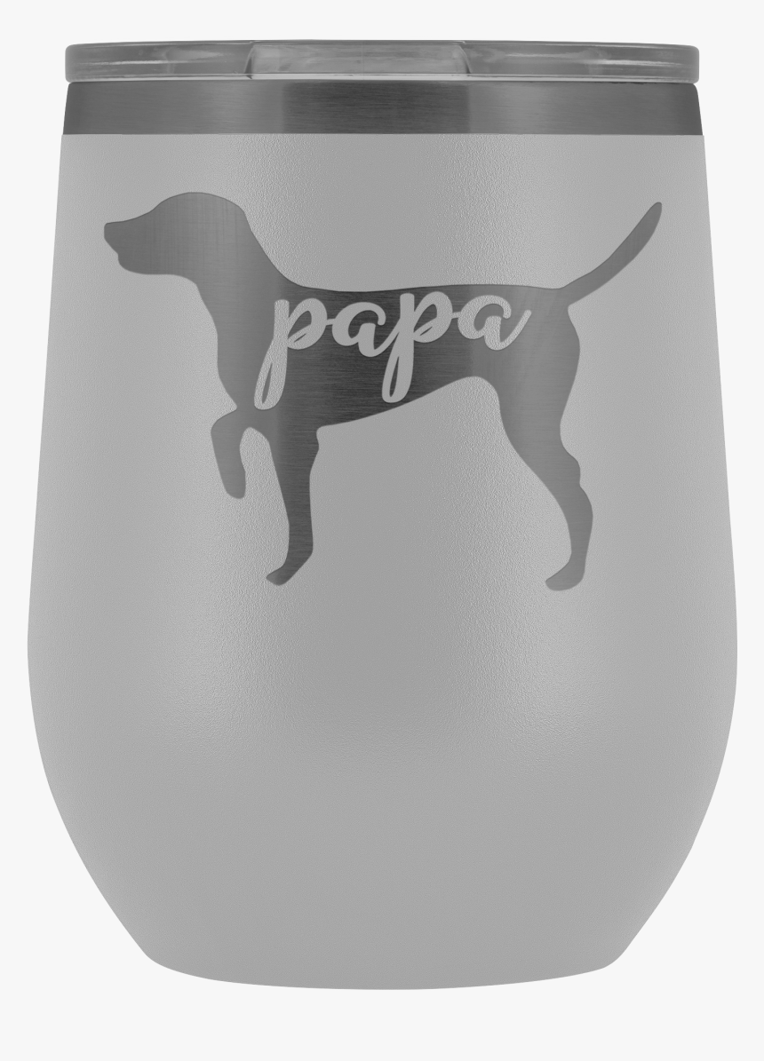 Weimaraner Papa Wine Tumbler With Lid, Dog Dad 12oz - Treeing Walker Coonhound, HD Png Download, Free Download