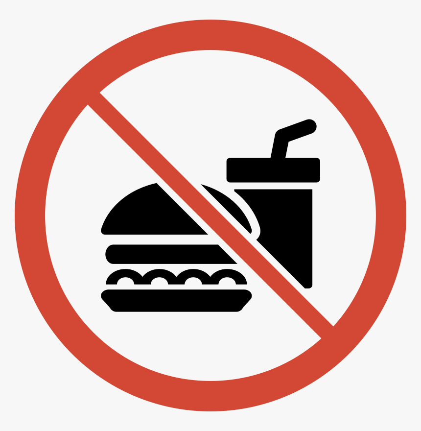 No Food Or Drink Sign - Don T Eat Or Drink, HD Png Download, Free Download