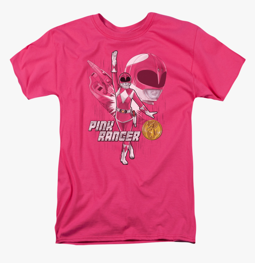 Pink Ranger Mighty Morphin Power Rangers T-shirt - T Shirt Power Rangers, HD Png Download, Free Download