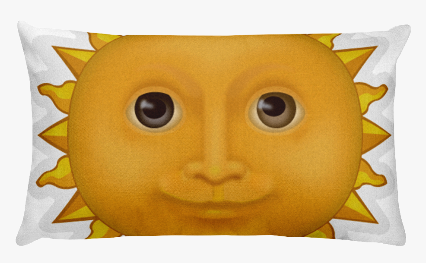 Emoji Bed Pillow Sun With Face Just Emoji Png Sun Emoji - Cartoon, Transparent Png, Free Download