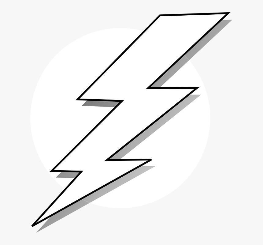 Transparent Lightning Vector Png - Black And White Lightning Bolt, Png Download, Free Download