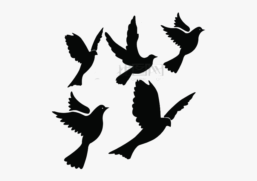 Columbidae Bird Flight Silhouette Clip Art - Flying Dove Clipart, HD Png Download, Free Download