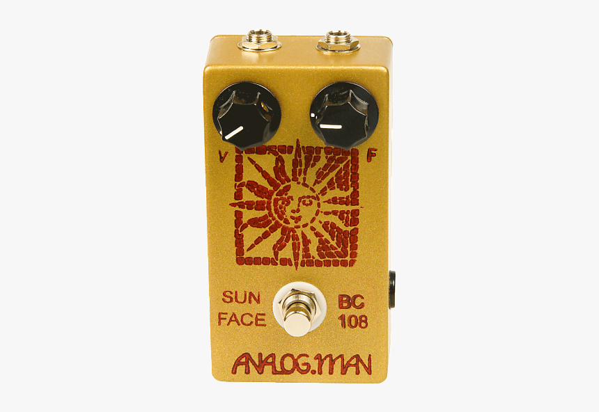 Analog Man Sun Face Bc 108c Fuzz With Top Mounted Jacks - Analogman Sunface, HD Png Download, Free Download