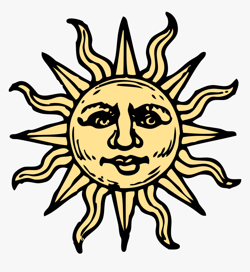 Woodcut Sun, HD Png Download, Free Download