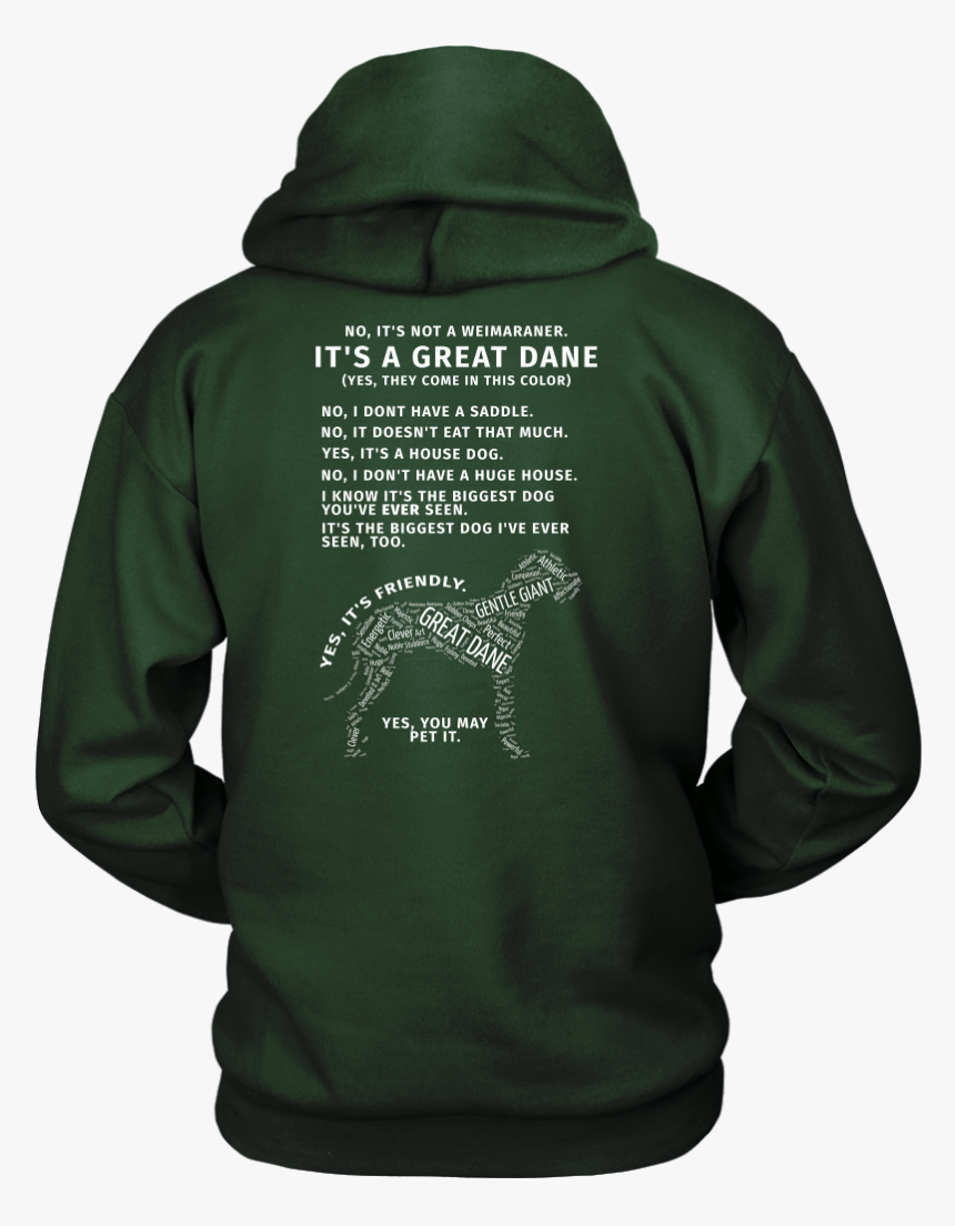 No It"s Not A Weimaraner It"s A Great Dane Hoodie - First Order, HD Png Download, Free Download