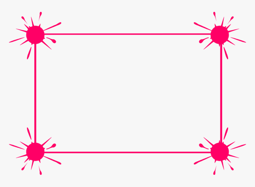 Border Pink - Transparent Pink Border Design, HD Png Download, Free Download