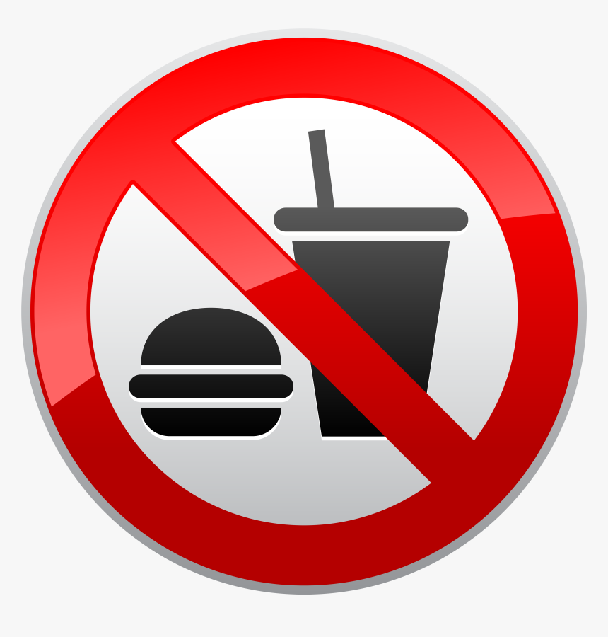 No Food Or Drink Sign Clipart - No Camping Sign Png, Transparent Png, Free Download