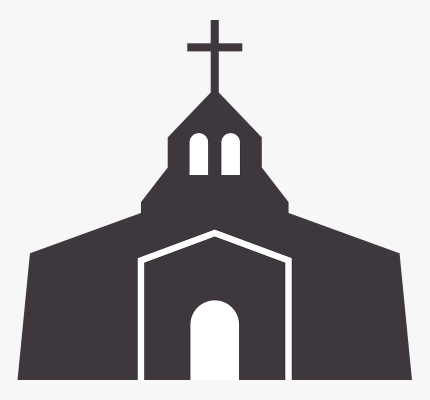 Church, Silhouette, Cross, Architecture, Worship - Church Silhouette Png, Transparent Png, Free Download