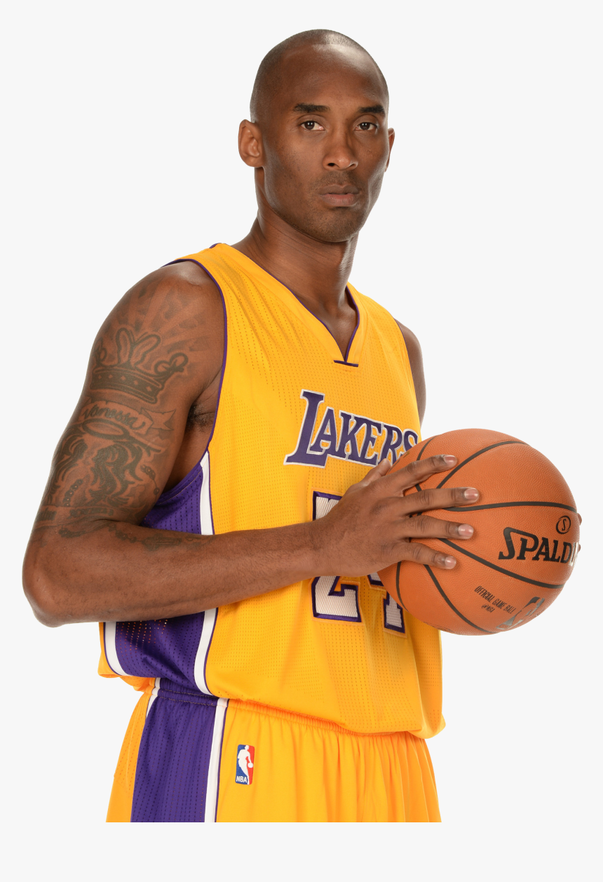 Kobe Bryant Png Pic - Kobe Bryant Holding A Basketball, Transparent Png, Free Download