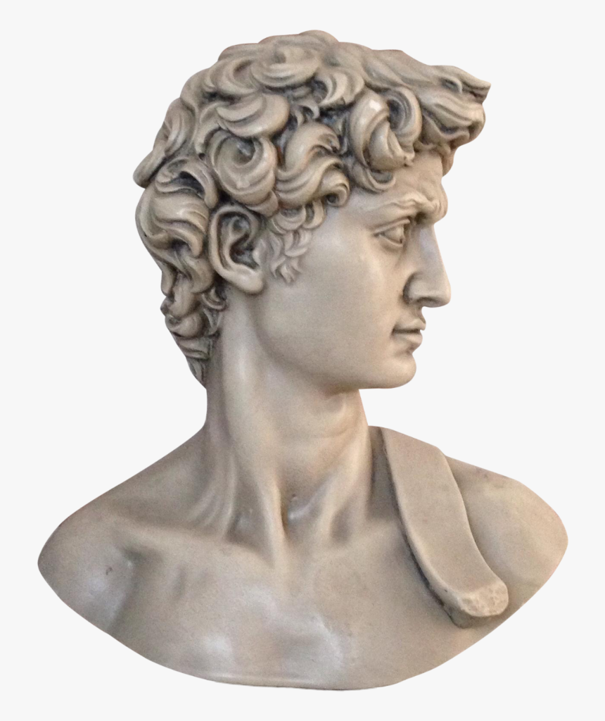 #david #bust #head #cheat #statue #ancient #rome #greek, HD Png Download, Free Download