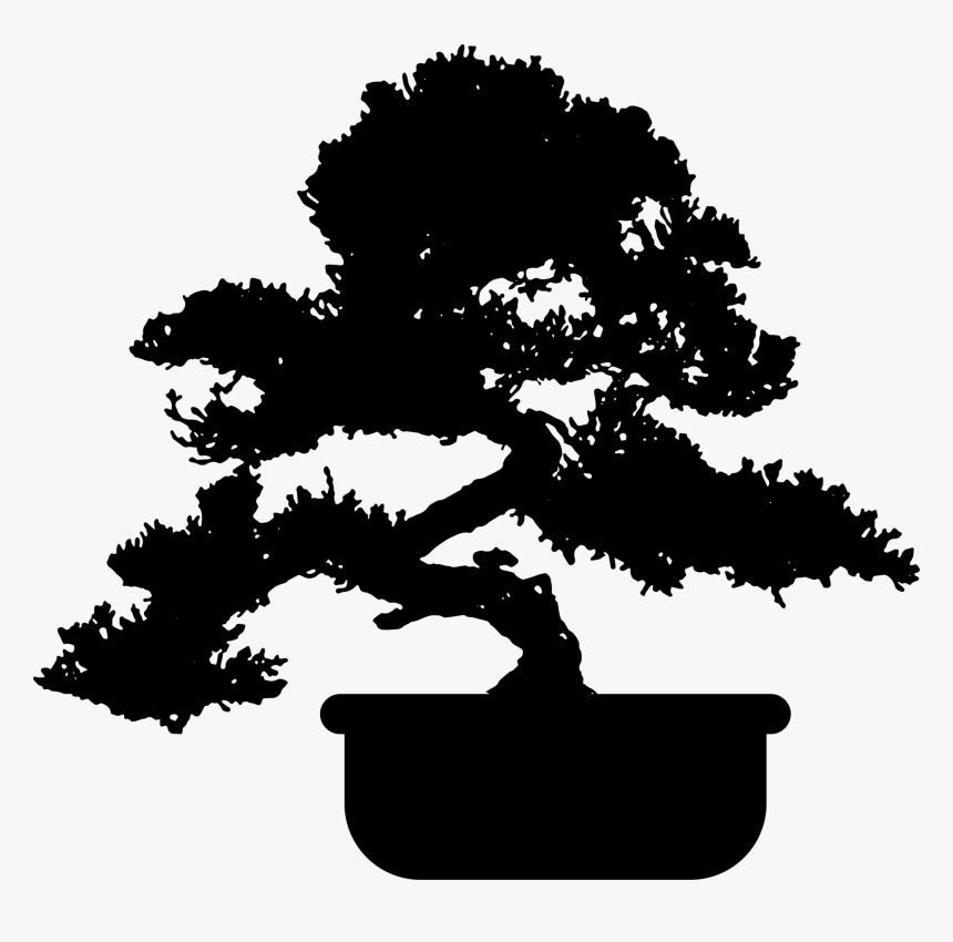 Clipart Bonsai Tree Silhouette, HD Png Download, Free Download