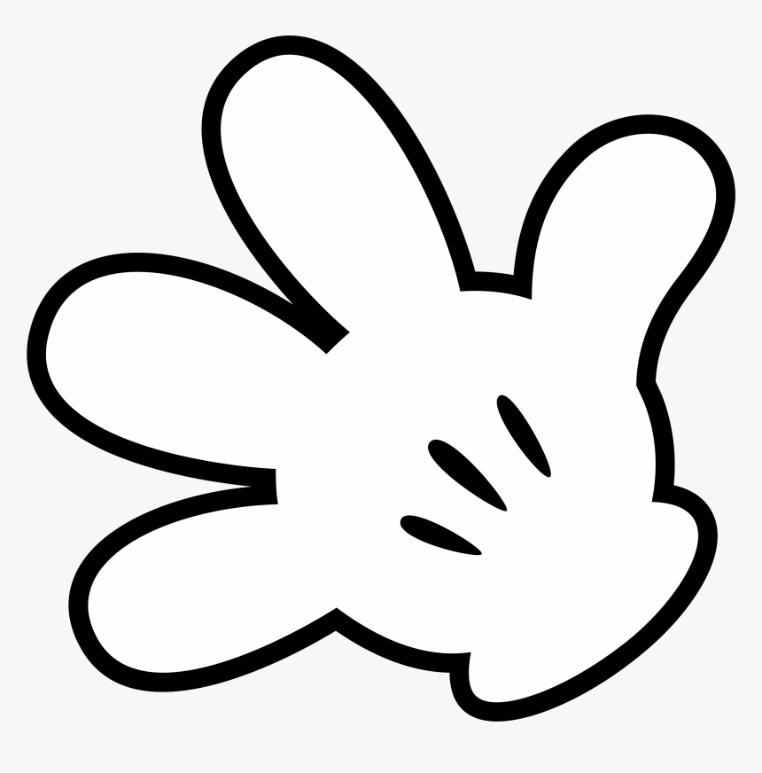 Mickey Mouse Png - Mickey Mouse Glove Template, Transparent Png, Free Download