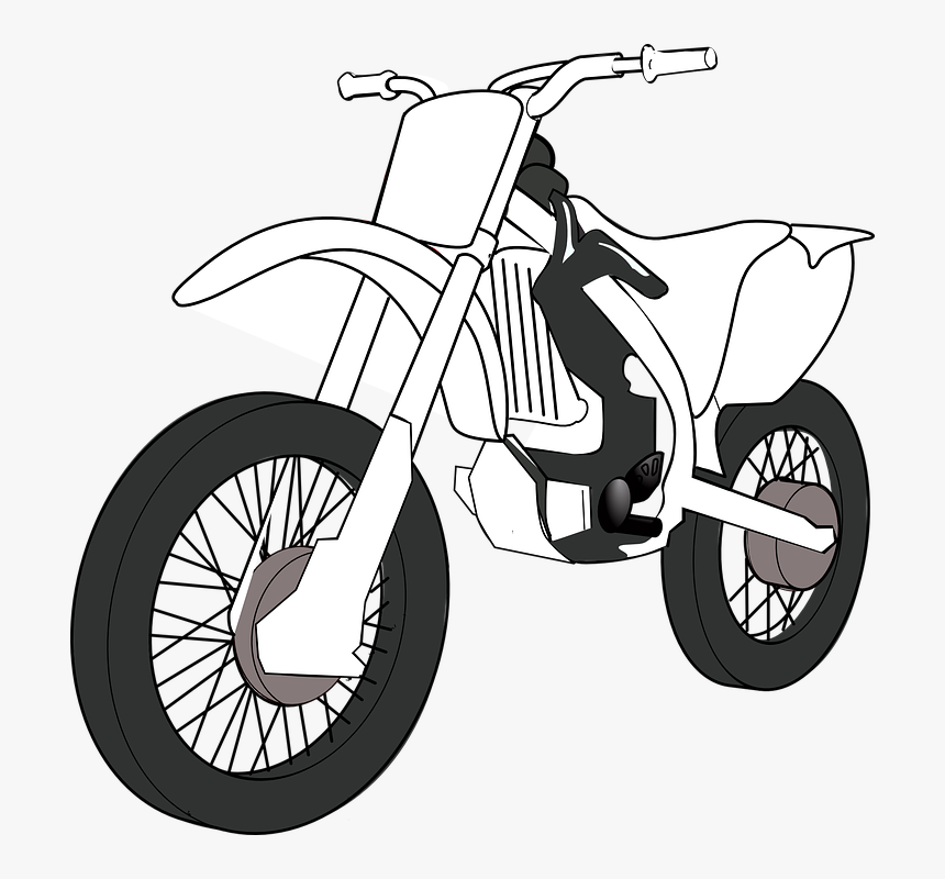 Motorcycle, Stand, Front, Black, White, Bike - Medios De Transporte Terrestre, HD Png Download, Free Download