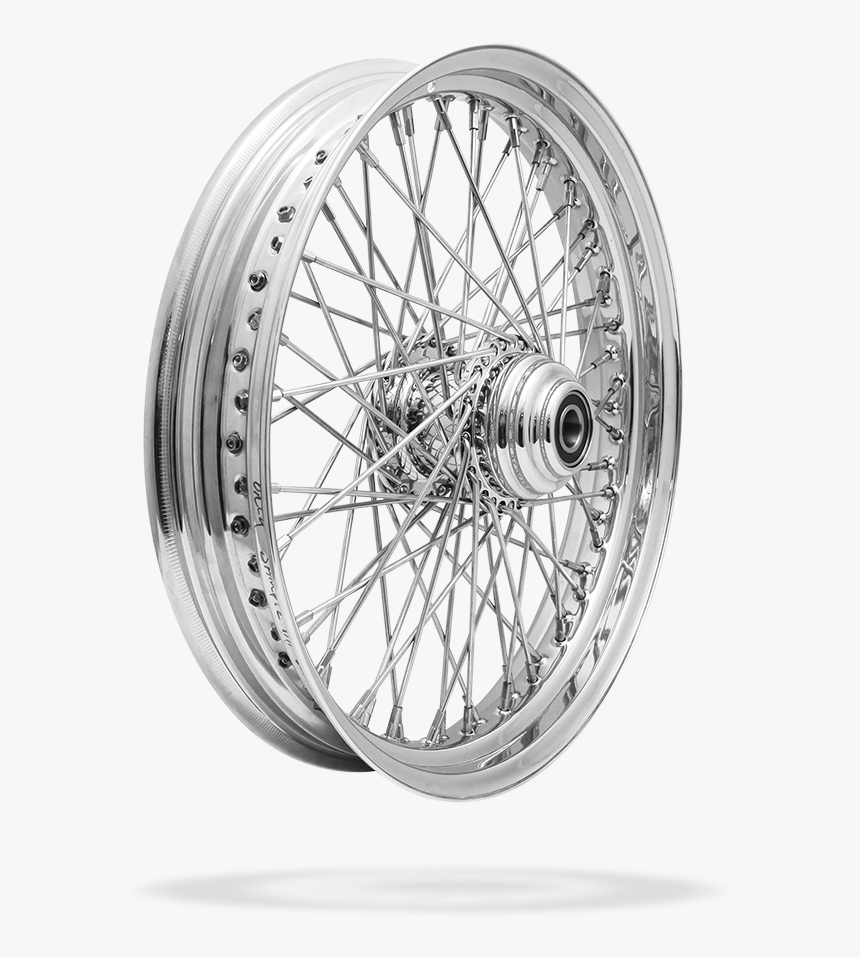Front Or Rear 60 Spoke Pre Made Custom Motorcycle Wheel - Silver, HD Png Download, Free Download