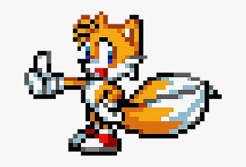 #tails #sonic #sega #sprite #pixel #sonicthehedgehog - Sonic And Tails Sprite, HD Png Download, Free Download