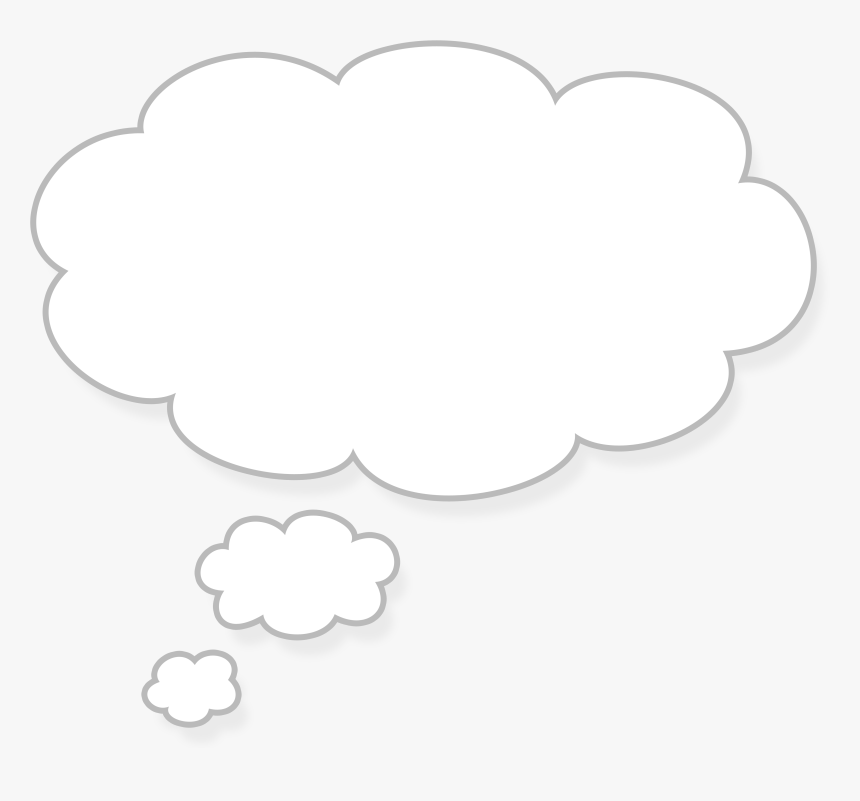 Thought Cloud Free Images - White Thought Bubble Transparent, HD Png Download, Free Download