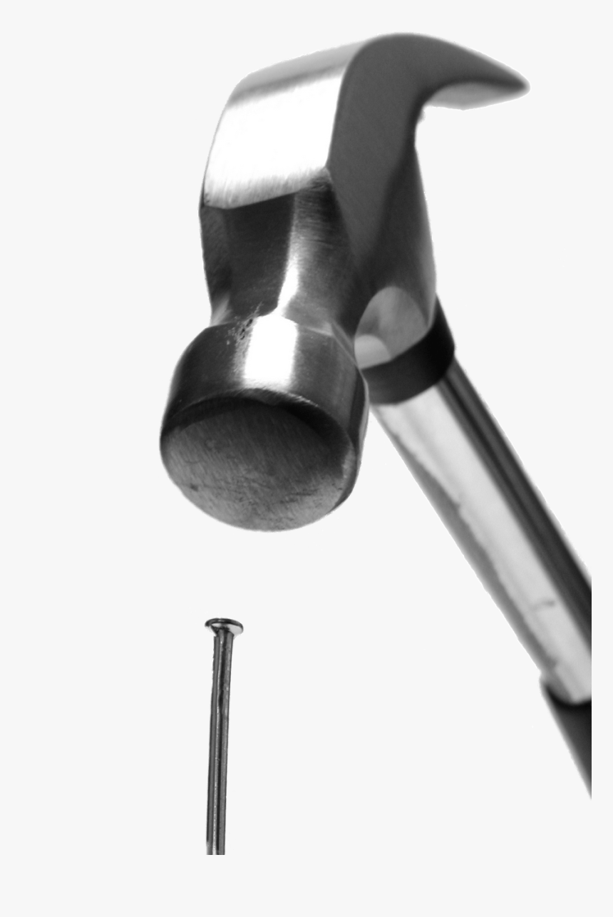 Hammer Hitting Nail - Hammer And Nail Png, Transparent Png, Free Download