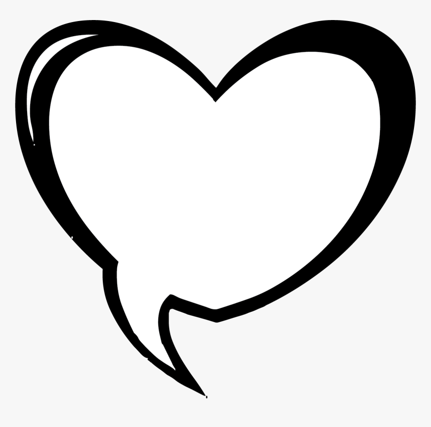 Thought Bubble Word Bubble Cartoon Speech Clip Art - Heart Shaped Speech Bubble, HD Png Download, Free Download