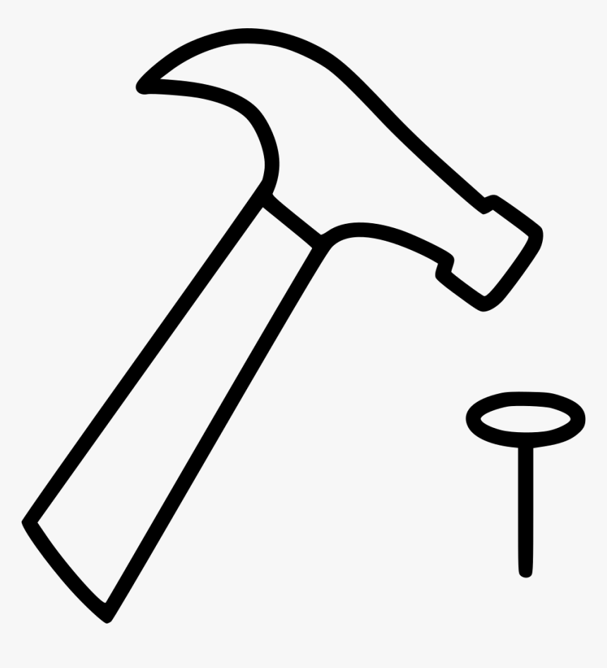 Hammer And Nail - Png Nail And Hammer Icon, Transparent Png, Free Download