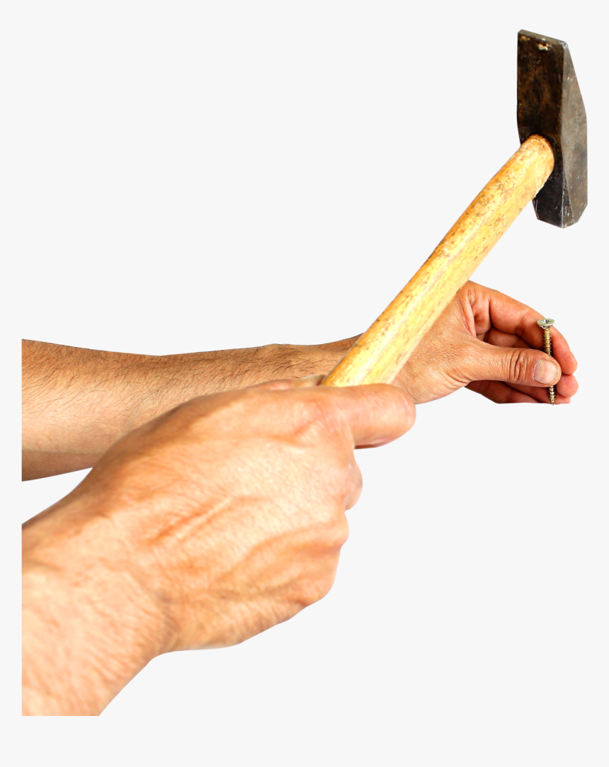 Hammering A Png Image - Hammer And Nail Png, Transparent Png, Free Download