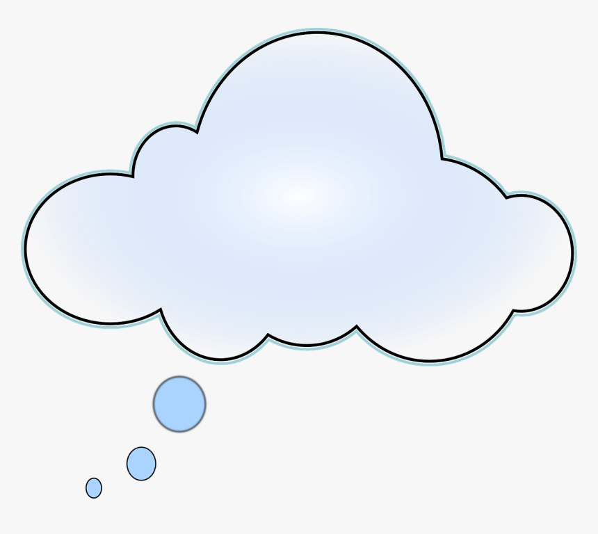 Cloud, Thinking, Think Bubble, Speech Bubble, Bubble - Nube De Pensamiento Transparente, HD Png Download, Free Download