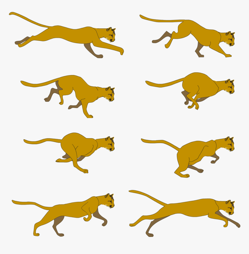 Running Cat Sprite Sheet, HD Png Download, Free Download