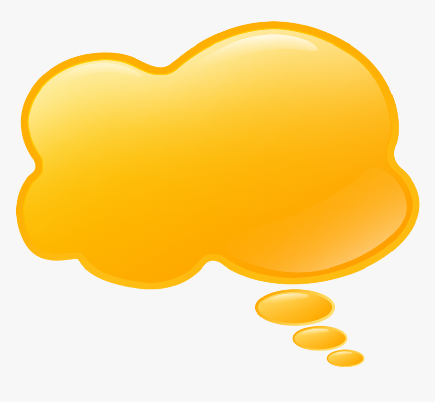 Transparent Thought Bubble Clipart Png - Yellow Thought Bubbles, Png Download, Free Download