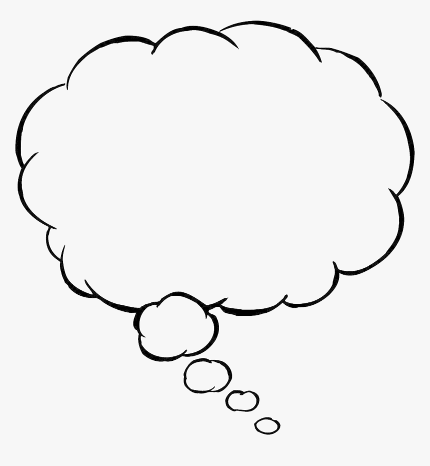 person with thinking bubble clipart