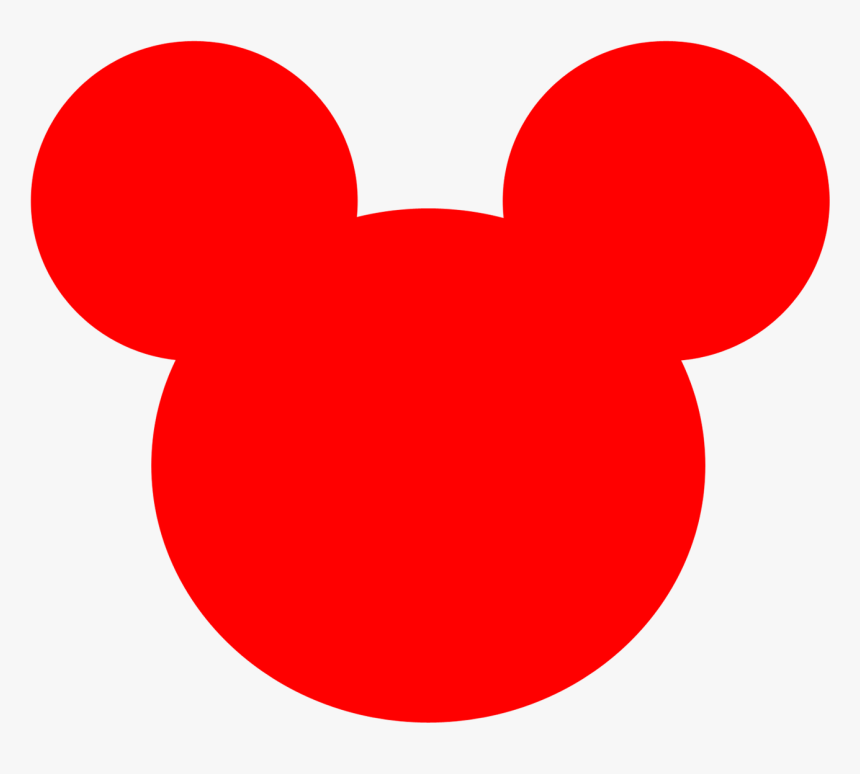 Mickey Mouse Ears Logo - Red Mickey Mouse Silhouette, HD Png Download, Free Download