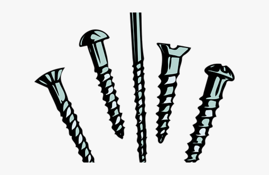 Hammer Clipart Nail Screw - Screws Clipart, HD Png Download, Free Download